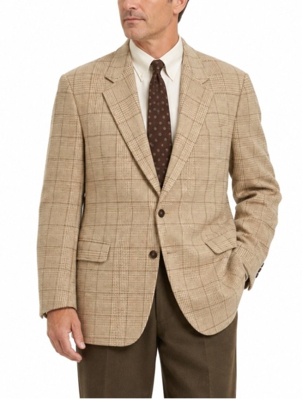 Alexander Shields Jacket Mens 46R Wool Glen Plaid Check Dandy Equestrian Dandy